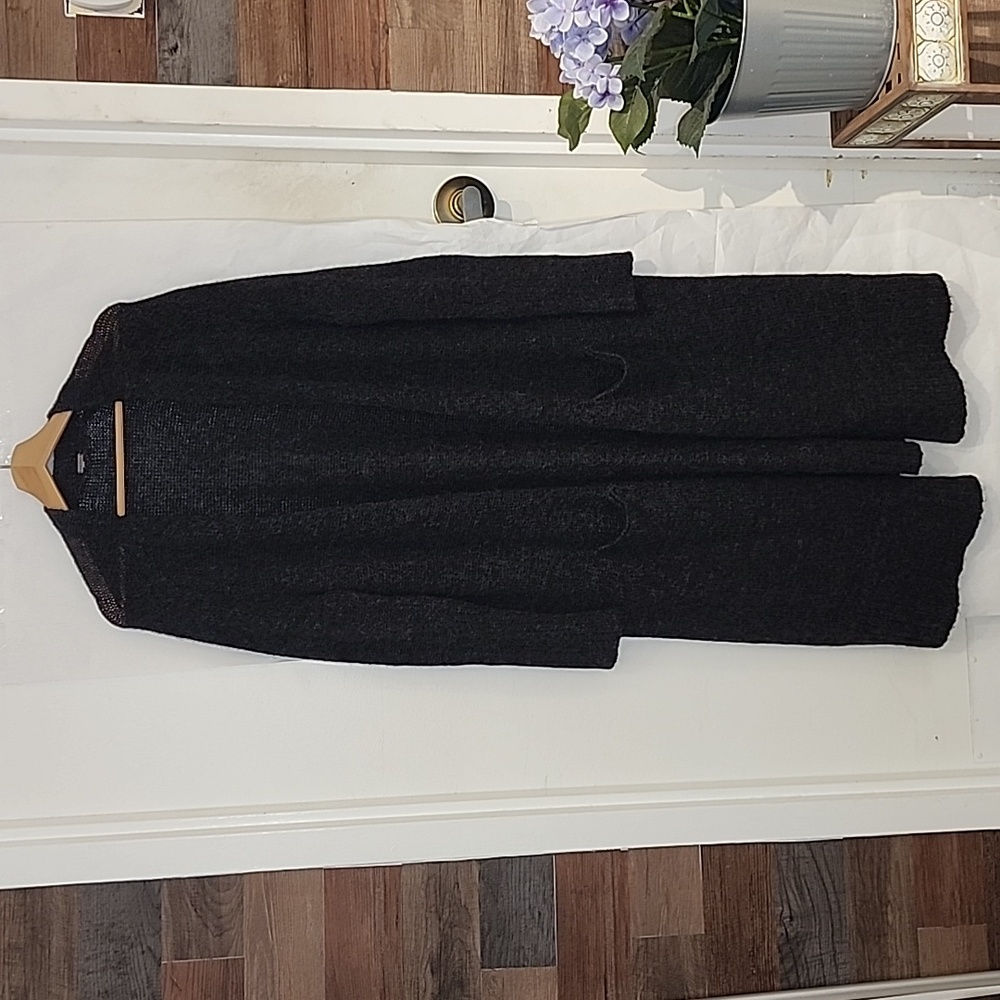 Free People Black Long Cardigan